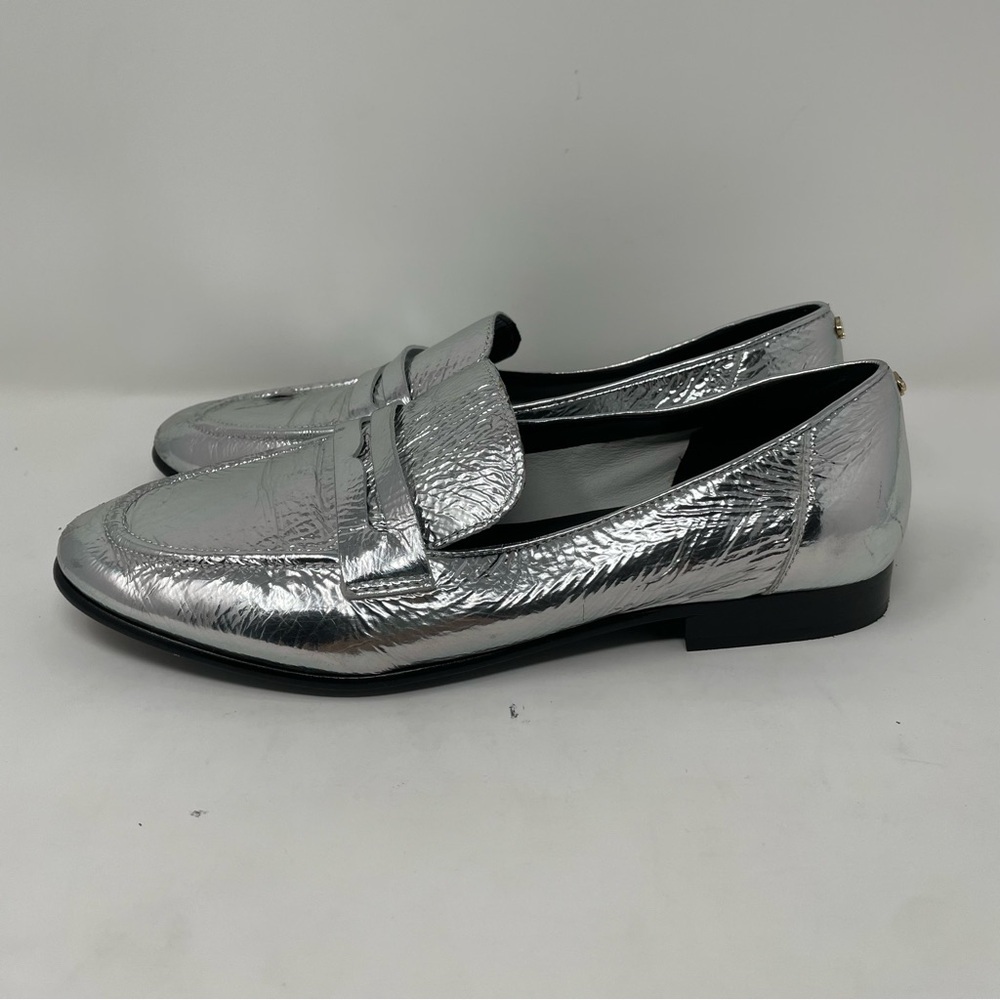 Kate Spade New York METALLIC SILVER Women's Genevieve Loafers, US 7.5